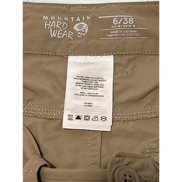 Mountain Hardwear Pants Women’s 6 Tan Mirada Convertible Hiking Outdoor Travel - Picture 12 of 14